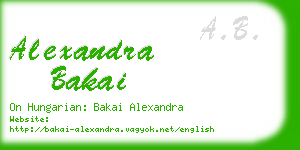 alexandra bakai business card